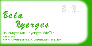 bela nyerges business card